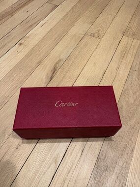 Cartier Burgundy Box with Gold Logo